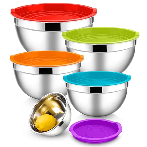 Mixing Bowls with Lids Set (Multicolor / 10 Piece)