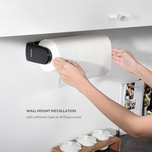 ONE Hand Simple Tear Paper Towel Holder Under Cabinet