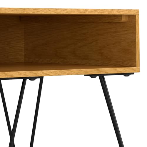 Judson 15" Solid Mango Wood Accent Table in Refined Natural (End Table / 22 inch / Oak Veneer)