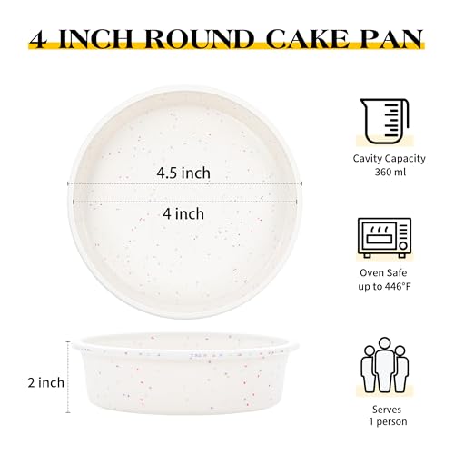 4 Inch Silicone Round Cake Pans (Round / 4 inch)