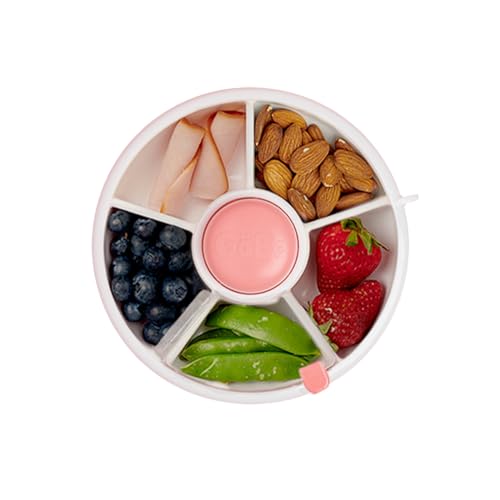 Kids Small Snack Spinner Flip Bundle with Hand Strap and Sticker Sheet (Coral Pink / Small - Flip)