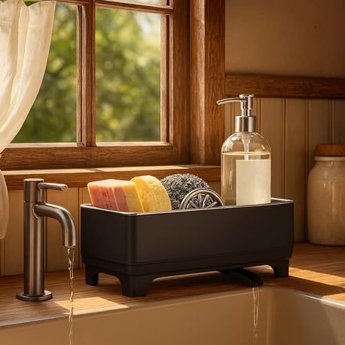 Sponge Holder for Kitchen Sink (Black 1)