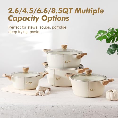 Ceramic Nonstick Pot (11 Quarts / Ceramic White)