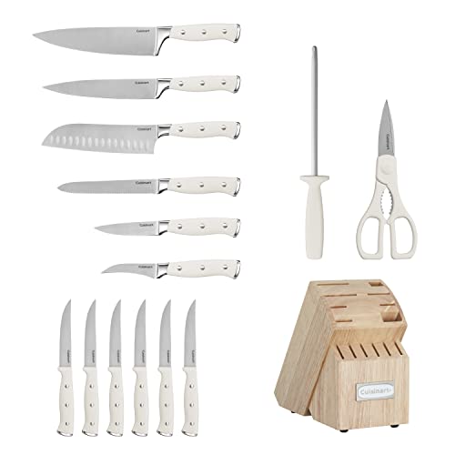 15 Piece Knife Set with Block (Cream)