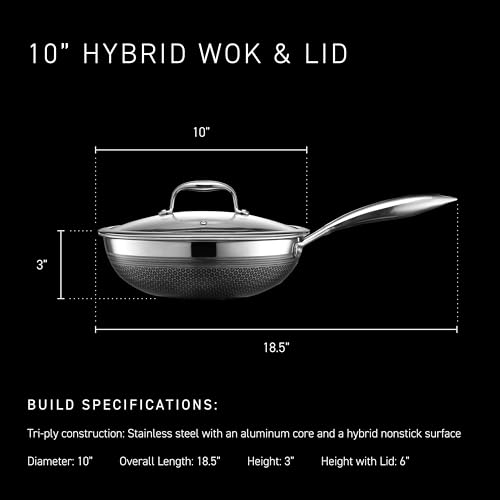 10" Hybrid Nonstick Wok & Lid (10-Inch / Wok with Lid)