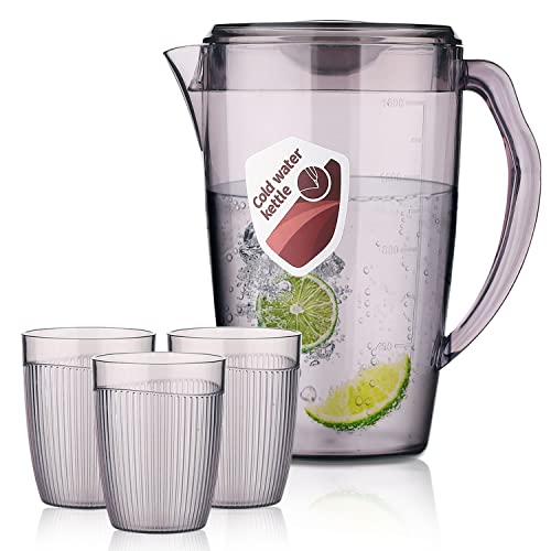 Plastic Pitcher with 3 Cup