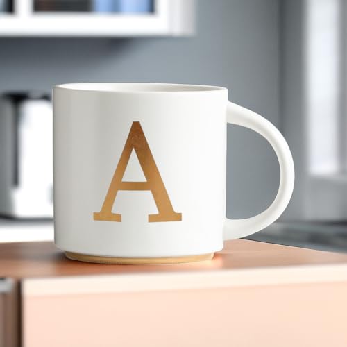 Monogram Ceramic Mugs (gold-A)