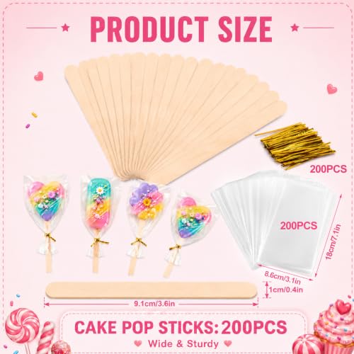 Popsicle Sticks and Bags with Ties (Cake pop sticks)