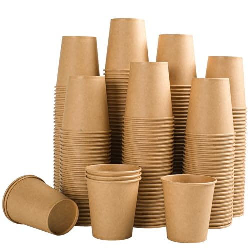 100 Pack 5 oz Smal Paper Cups Disposable Kraft Bathroom Cups (Brown / 5OZ-100PACK)