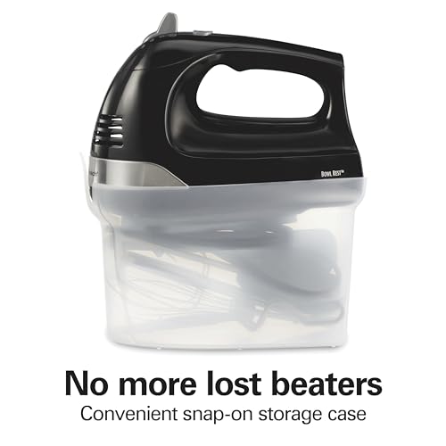6 Speed Electric Hand Mixer With Easy Clean Beaters (Black / Powerful 275 Watt Motor)
