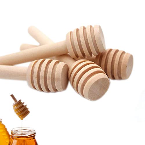 50 Pack Wooden Honey Dippers (8cm)