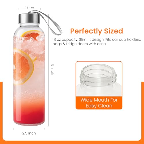 Clear Glass Bottles with Lids
