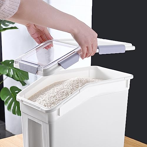 30lb Food Storage Container with Scoop with Handle & Wheels (2 pack- 30 lb)