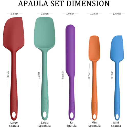Silicone Spatula Set of 5 (Pure Colorful B)
