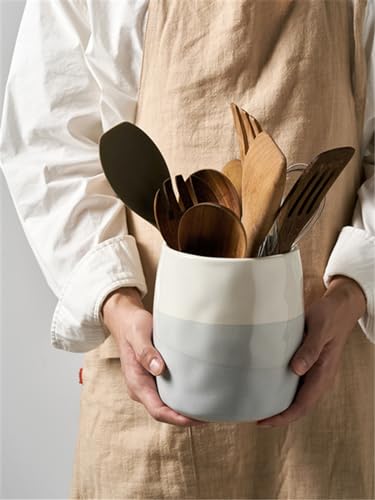 Utensil Holder (White & Blue)