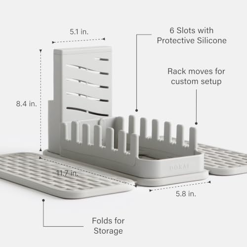 Home Collapsible Dish Drying Rack with Stone Dish Pad (Original + Rack / Sandstone)