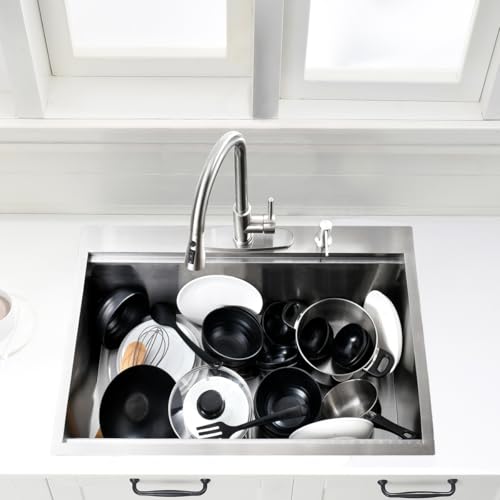 28 Inch Drop In Kitchen Sink (28"L x 22"W x 10"D / Stainless Steel -TS( 28*22))