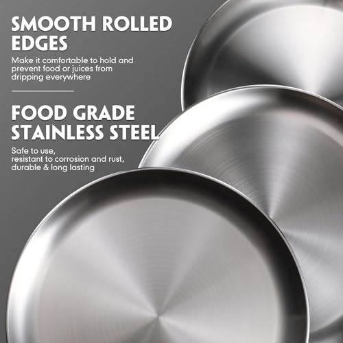 8 Pieces Silver Pizza Pans 9 Inch Bakeware (8 Count)