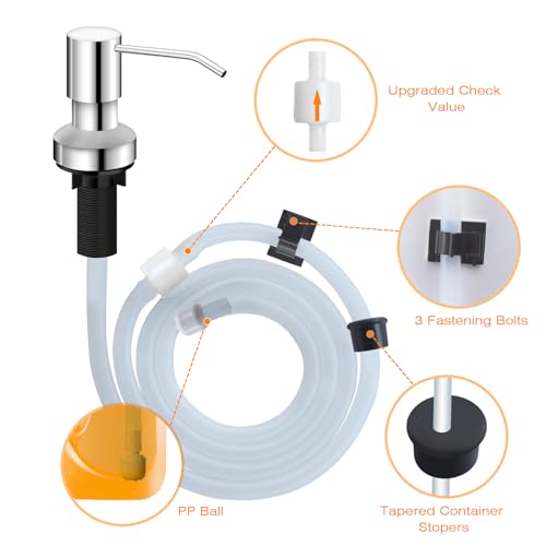Sink Soap Dispenser for Kitchen Sink (Chrome)
