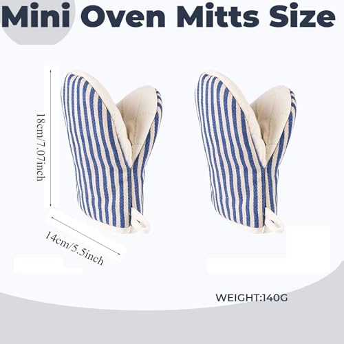 1 Pair Mini Oven Mitts (Blue)