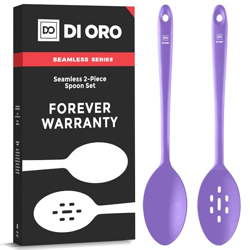 DI ORO Silicone Cooking Spoons (Lavender)