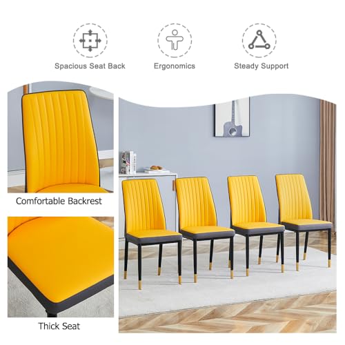 Modern Dining Chairs Set (B- Orange)