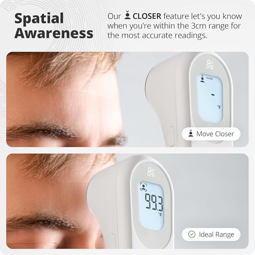 No Touch Infrared Digital Thermometer for Adults (White)