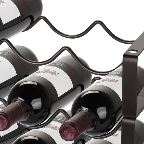 Stackable Wine Rack Countertop (Brown / 3 Tier)