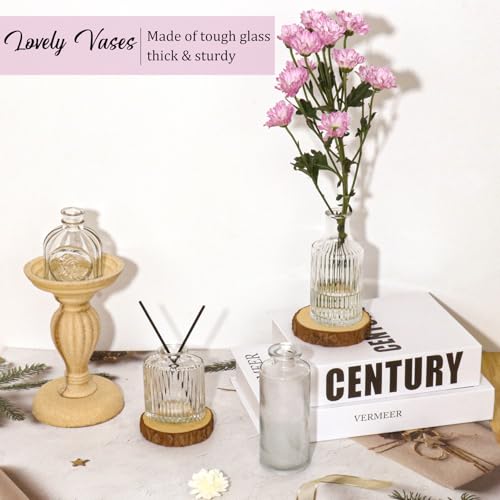Set of 36 Glass Bud Vases Small Flower Vases for Centerpieces (Clear)