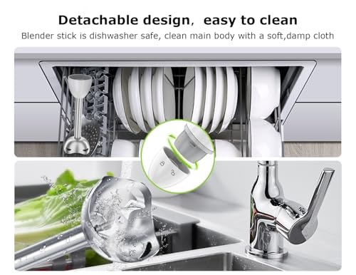 Hand Blender 4 (White / With 3 attachment)