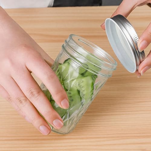 12oz Glass Mason Jars 6 Pack (12oz)
