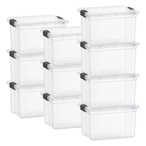 49 Quart Clear Plastic Storage Boxes with Lids (49 Quart)