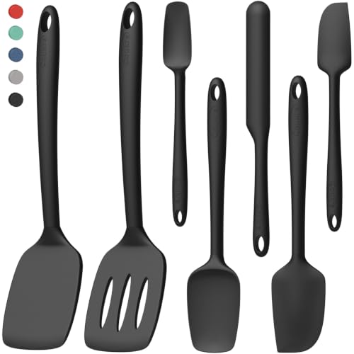 Silicone Spatula Set of 7 (PureBlack)