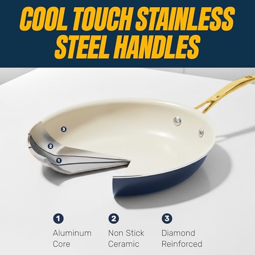 12 Pc Pots and Pans Set Non Stick Ceramic Cookware Set
