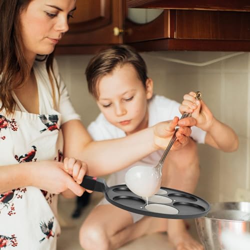 Pancake Pan Maker Nonstick Induction Compatible (7-cup)