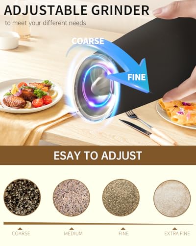 Rechargeable Salt and Pepper Grinder Set Gravity Electric Salt and Pepper Grinder Set (Rechargeable / Black&White)