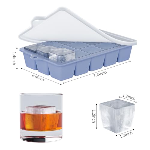 Silicone Ice Cube Tray 3 Pack (Mint+Pink+Blue / Ice Cube Tray 3 Pack)
