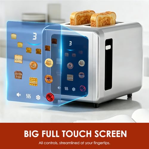 Full Touch Screen Toaster 2 Slice (silver)