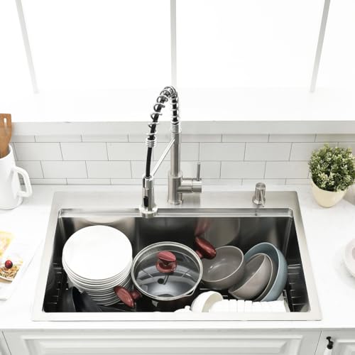33 Inch Drop In Kitchen Sink Workstation (33"L x 22"W x 10"D / Stainless Steel)