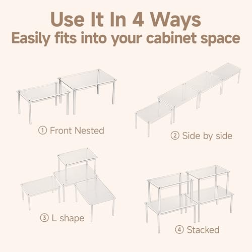 Clear Kitchen Cabinet Organizer (4 Count)