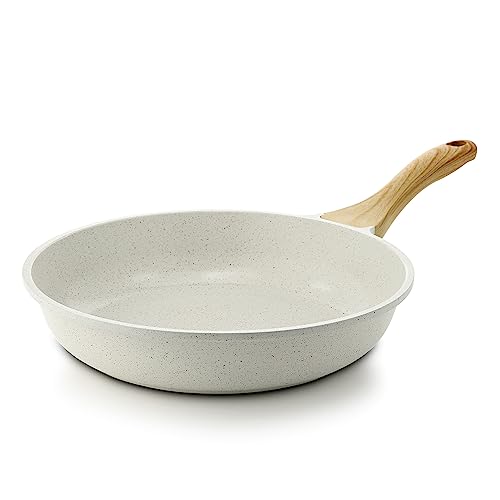 Nonstick Ceramic Frying Pan Skillet (11 Inch / White)