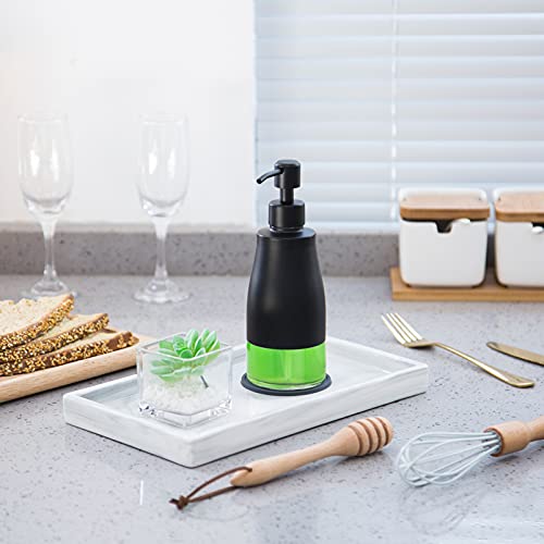 Black Soap Dispenser with Coaster and Stickers (Matte Black)