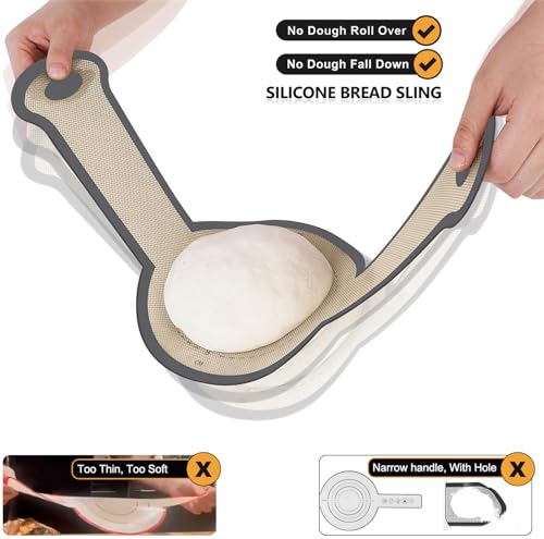 Silicone Bread Sling (1 Pc Grey Round & 1 Pc Grey Oval)