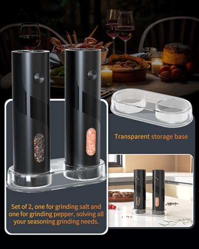 Electric Salt and Pepper Grinder Set Top