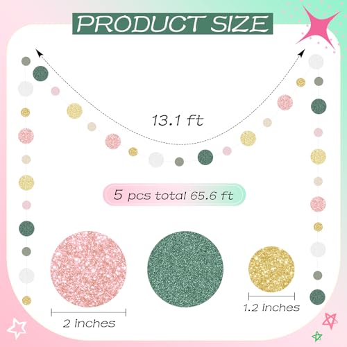 5 Pieces Circle Garland Banner Hanging (5 Count)