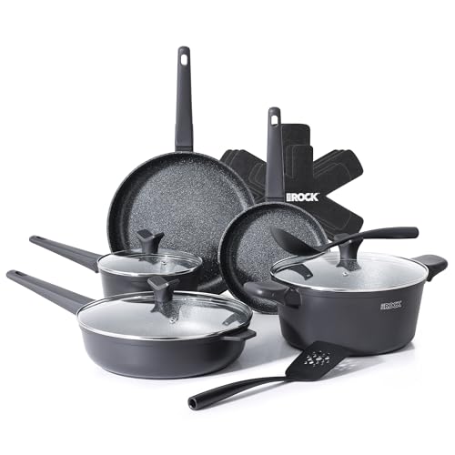 SOHO 15Pcs Cookware Set (Granite Black / 15PCS)