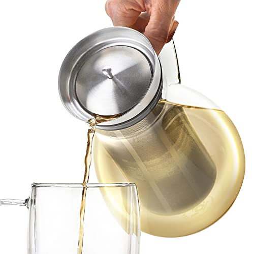 Large Multi Brew Glass Teapot + Kettle + Pitcher ((68 OZ / 2.0 L / 8 CUPS))