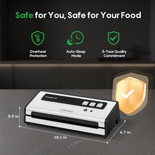 Vacuum Sealer Machine with Automatic Bag Detection (Black / Large)