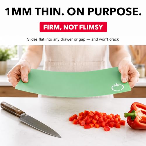 Flexible Plastic Cutting Board Mats for Kitchen (Pastel)