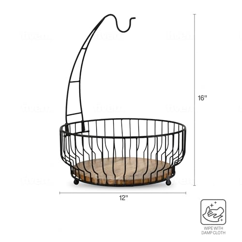 Savannah Fruit Storage Basket with Removable Banana Hook (Fruit Storage Basket)